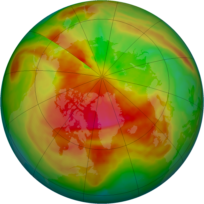 Arctic ozone map for 22 March 2014